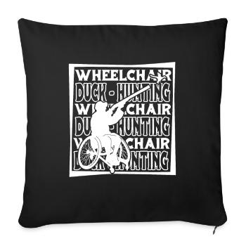 Chasse au canard Fauteuil roulant de chasse au canard - Housse de coussin décorative 45 x 45 cm - noir - Devant