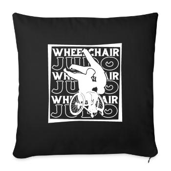 Judoka Wheelchair - Sofa pillowcase 17,3'' x 17,3'' (45 x 45 cm) - black - Front