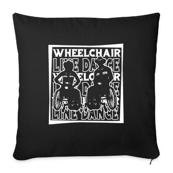 Line Dance Wheelchair - Sofa pillowcase 17,3'' x 17,3'' (45 x 45 cm) - black - Front