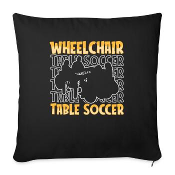 Foosball Table Football Wheelchair - Sofa pillowcase 17,3'' x 17,3'' (45 x 45 cm) - black - Front