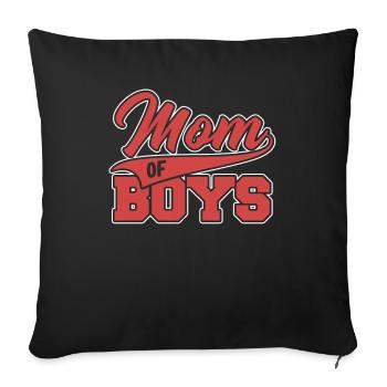 Maman Mère Cool Maman De Garçons - Housse de coussin décorative 45 x 45 cm - noir - Devant