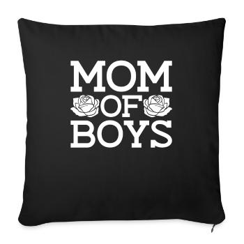Maman Mère Fils Maman De Garçons - Housse de coussin décorative 45 x 45 cm - noir - Devant