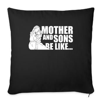 Mom Mutter Liebe - Sofakissenbezug 45 x 45 cm - Schwarz - Vorne