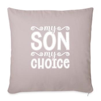 Mom Mutter Sohn - Sofakissenbezug 45 x 45 cm - helles Taupe - Vorne