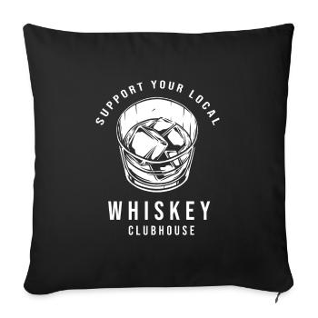 Whisky Whiskey - Sofa pillowcase 17,3'' x 17,3'' (45 x 45 cm) - black - Front