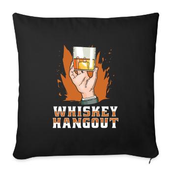 Hang out Whisky Whiskey - Sofa pillowcase 17,3'' x 17,3'' (45 x 45 cm) - black - Front
