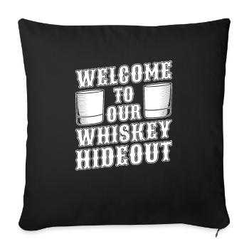 Whisky Whiskey - Sofakissenbezug 45 x 45 cm - Schwarz - Vorne