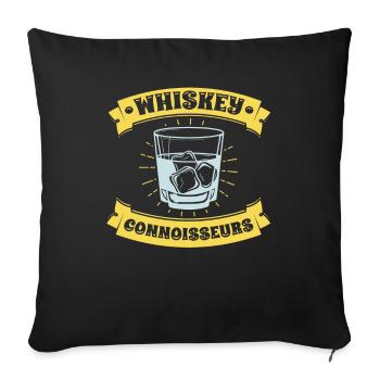 Whisky Whisky Connaisseur - Housse de coussin décorative 45 x 45 cm - noir - Devant