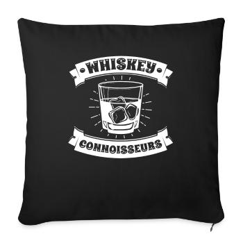 Whisky Whiskey - Sofakissenbezug 45 x 45 cm - Schwarz - Vorne