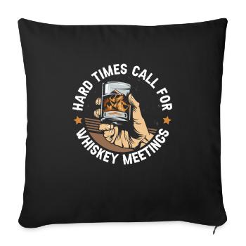 Whisky Whiskey Funny - Sofa pillowcase 17,3'' x 17,3'' (45 x 45 cm) - black - Front