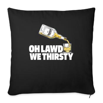 Whisky Whiskey Lustig - Sofakissenbezug 45 x 45 cm - Schwarz - Vorne