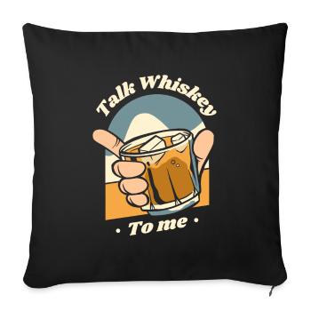 Whisky Whiskey Lustig - Sofakissenbezug 45 x 45 cm - Schwarz - Vorne