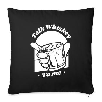 Whisky Whiskey - Sofakissenbezug 45 x 45 cm - Schwarz - Vorne