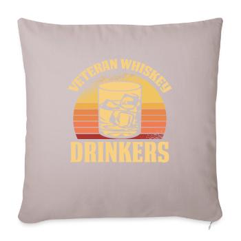 Vétéran du whisky - Housse de coussin décorative 45 x 45 cm - taupe clair - Devant