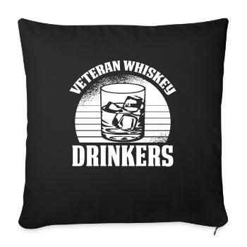 Whisky Whiskey - Sofa pillowcase 17,3'' x 17,3'' (45 x 45 cm) - black - Front