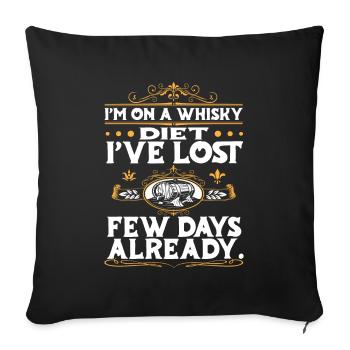Whisky Whiskey Lustig - Sofakissenbezug 45 x 45 cm - Schwarz - Vorne