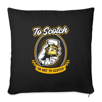 Whisky Whiskey Lustig - Sofakissenbezug 45 x 45 cm - Schwarz - Vorne