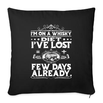 Whisky Whiskey - Sofakissenbezug 45 x 45 cm - Schwarz - Vorne