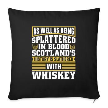 Whisky Whiskey Scotland - Sofa pillowcase 17,3'' x 17,3'' (45 x 45 cm) - black - Front