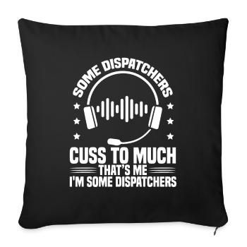 Emergency Call Control Center Operations Center Witzig - Sofa pillowcase 17,3'' x 17,3'' (45 x 45 cm) - black - Front