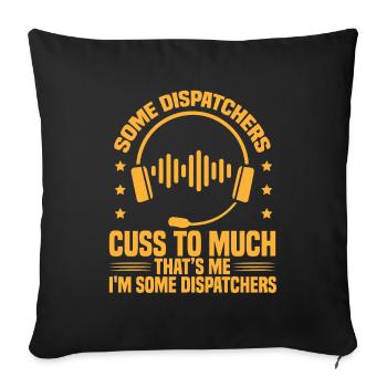 Centre d’opérations du centre de contrôle des appels d’urgence Lustig - Housse de coussin décorative 45 x 45 cm - noir - Devant