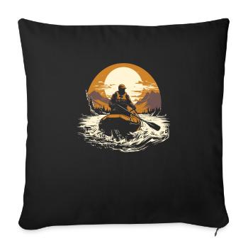 Rafting Sun - Housse de coussin décorative 45 x 45 cm - noir - Devant