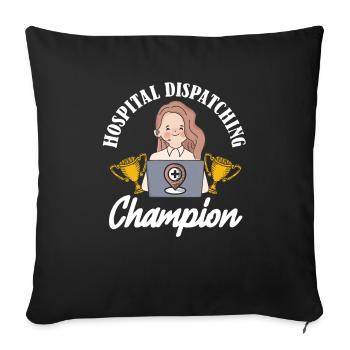 Champion du centre de contrôle des appels d’urgence - Housse de coussin décorative 45 x 45 cm - noir - Devant