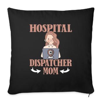 Emergency call control center operations center mother - Sofa pillowcase 17,3'' x 17,3'' (45 x 45 cm) - black - Front