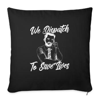 Emergency Call Control Center Operations Center Live - Sofa pillowcase 17,3'' x 17,3'' (45 x 45 cm) - black - Front