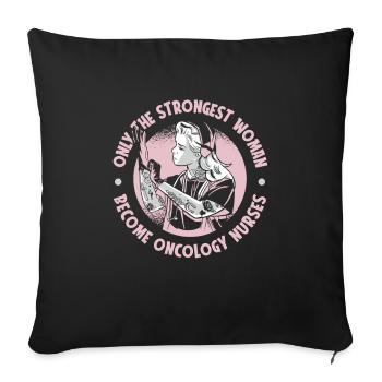 Nurse Oncological Nurse - Sofa pillowcase 17,3'' x 17,3'' (45 x 45 cm) - black - Front