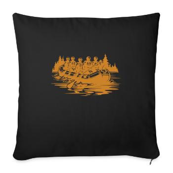 Rafting - Sofakissenbezug 45 x 45 cm - Schwarz - Vorne