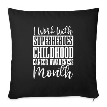 Sensibilisation du personnel infirmier - Housse de coussin décorative 45 x 45 cm - noir - Devant