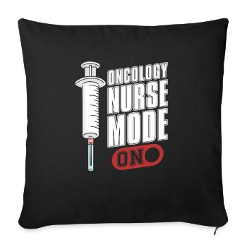 Nurse Mode On - Sofa pillowcase 17,3'' x 17,3'' (45 x 45 cm) - black - Front