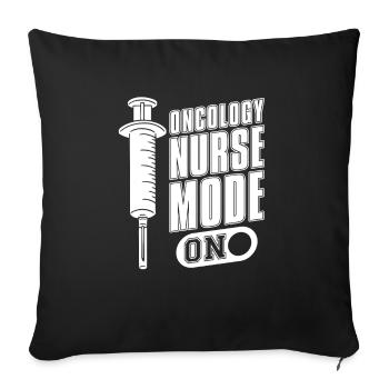 Nurse Mode On - Sofa pillowcase 17,3'' x 17,3'' (45 x 45 cm) - black - Front