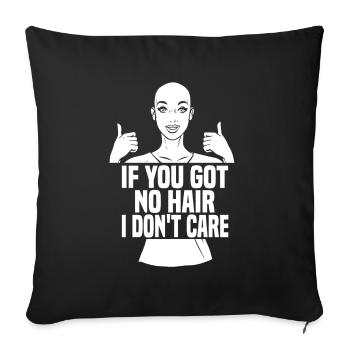 Cheveux d’infirmière - Housse de coussin décorative 45 x 45 cm - noir - Devant