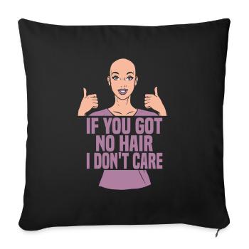Cheveux d’infirmière - Housse de coussin décorative 45 x 45 cm - noir - Devant