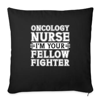 Infirmière combattante - Housse de coussin décorative 45 x 45 cm - noir - Devant