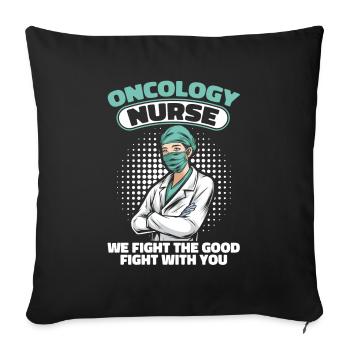 Infirmière combattante - Housse de coussin décorative 45 x 45 cm - noir - Devant