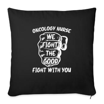 Infirmière combattante - Housse de coussin décorative 45 x 45 cm - noir - Devant