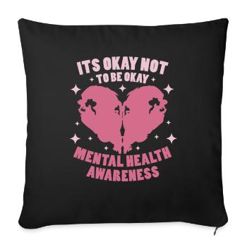 Psychologue Psychologue D’accord - Housse de coussin décorative 45 x 45 cm - noir - Devant