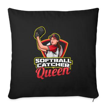 Softball - Housse de coussin décorative 45 x 45 cm - noir - Devant