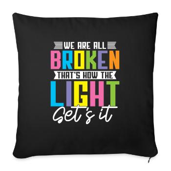 Psychology Psychologist Bunt - Sofa pillowcase 17,3'' x 17,3'' (45 x 45 cm) - black - Front