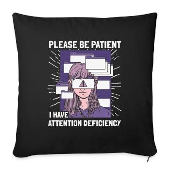 Psychologie Psychologue - Housse de coussin décorative 45 x 45 cm - noir - Devant