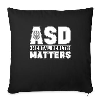 Psychologie Psychologue - Housse de coussin décorative 45 x 45 cm - noir - Devant