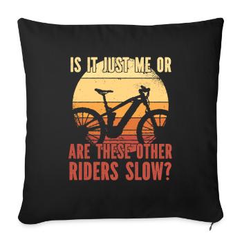 E Bike Electric Bike Drôle - Housse de coussin décorative 45 x 45 cm - noir - Devant