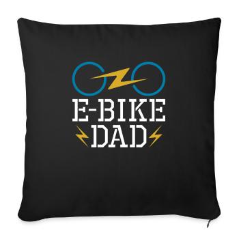 E Bike Electric Bike Papa - Housse de coussin décorative 45 x 45 cm - noir - Devant