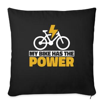 E Bike Electric Bike Performance - Sofa pillowcase 17,3'' x 17,3'' (45 x 45 cm) - black - Front