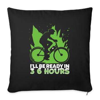 Vélo électrique Vélo électrique 3 6 heures - Housse de coussin décorative 45 x 45 cm - noir - Devant