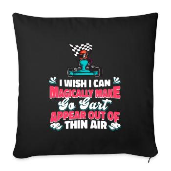 Go karting, karting, karting - Sofa pillowcase 17,3'' x 17,3'' (45 x 45 cm) - black - Front