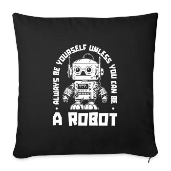 Robotik Ai Roboter - Sofakissenbezug 45 x 45 cm - Schwarz - Vorne